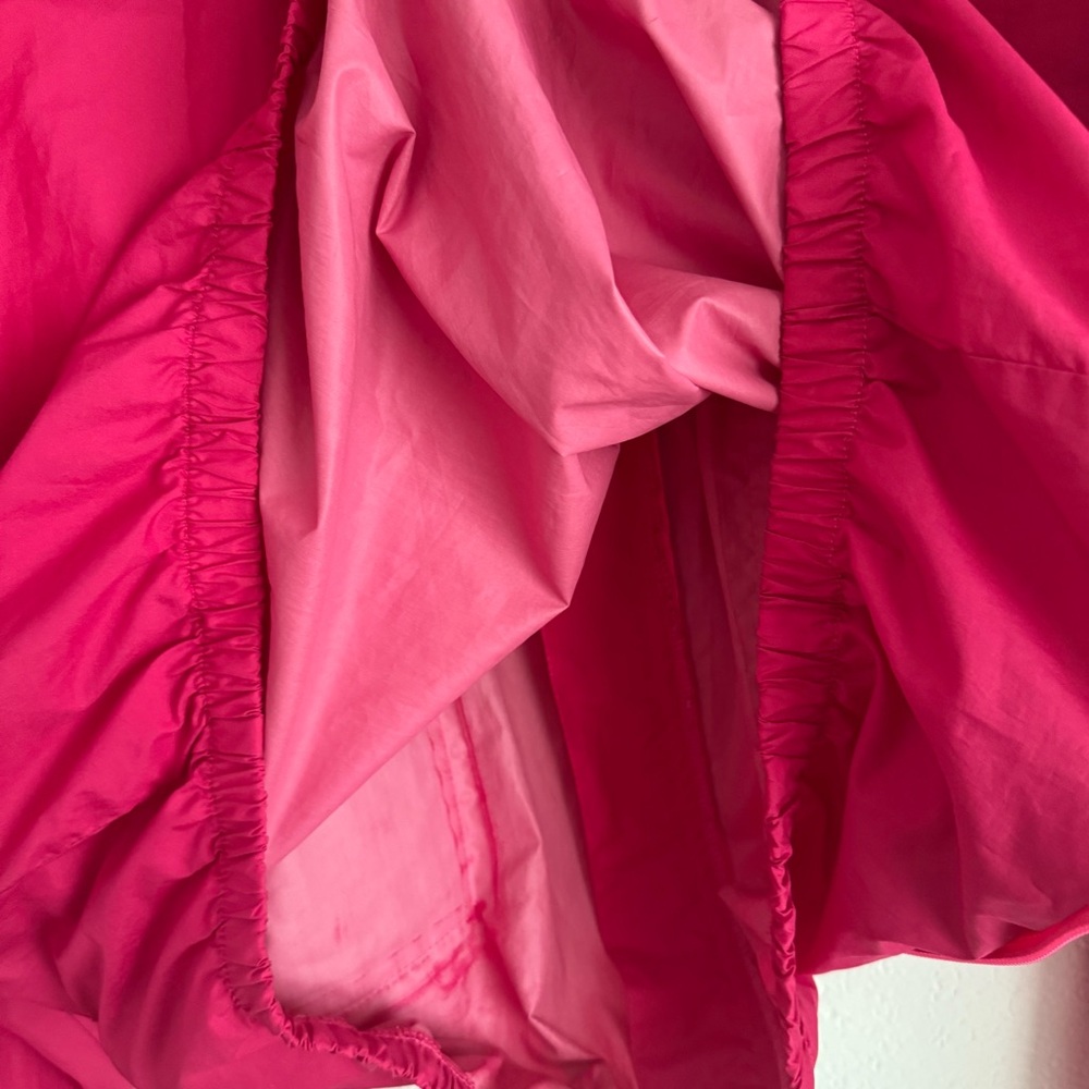 Vintage Rain Jacket Womens XL Pouch Wear Pink Oversized Lightweight 80s 90s - Picture 9 of 10